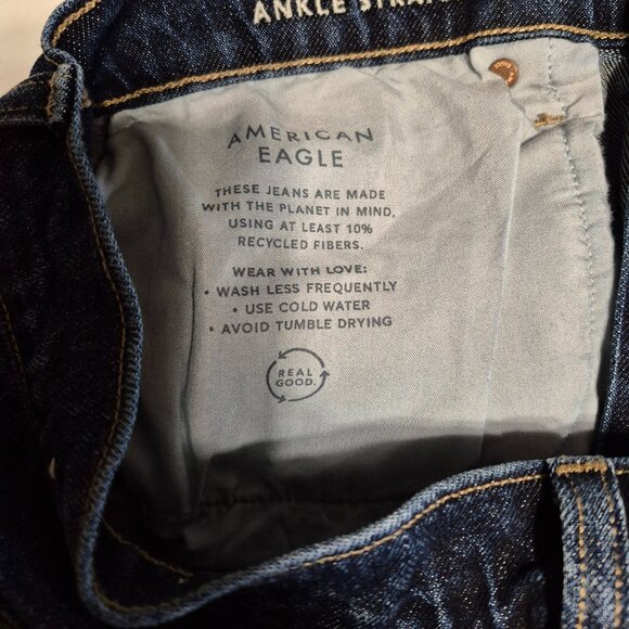 American Eagle Super High-rise Ankle Straight Leg Jeans Size 12 - Picture 15 of 15